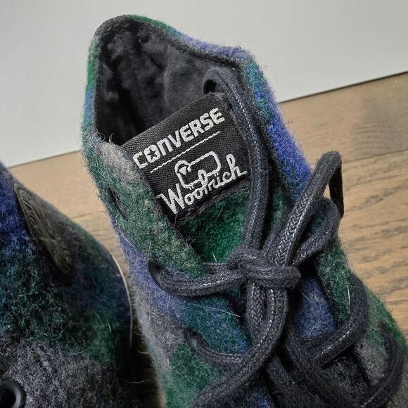 Converse x Woolrich Chuck Taylor All Star High Tops in Blue Plaid - Picture 5 of 11